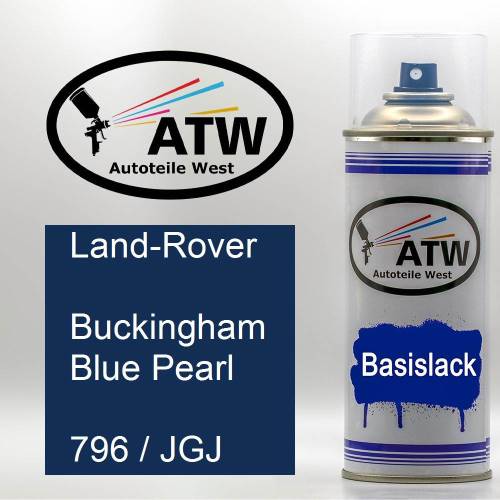 Land-Rover, Buckingham Blue Pearl, 796 / JGJ: 400ml Sprühdose, von ATW Autoteile West.